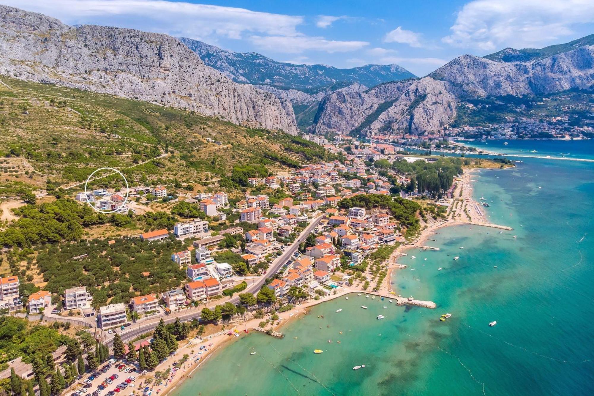 Villa Allegra With 32Msq Heated Pool, 300M Far From Sandy Beaches, Open Sea View Omiš Exteriér fotografie
